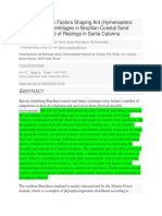 Biotic and Abiotic Factors Shaping Ant (Hymenoptera: Formicidae) Assemblages in Brazilian Coastal Sand Dunes: The Case of Restinga in Santa Catarina