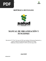 Manual de Organizacion Minsa - 30 de Abril de 2019 PDF