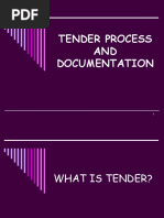 Tender Process AND Documentation