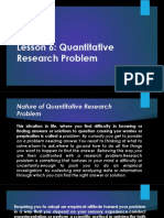 Lesson 6: Quantitative Research Problem