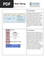 5 Methods of Note Taking