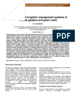 Fertigation and Irrigation Management Systems of Vertical Gardens and Green Roofs