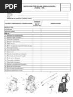 Checklist Hidrolavadora