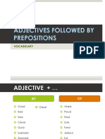 Adjectives Followed by Prepositions