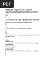 Materials Engineer Mock Exam