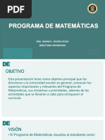 Programa de Matemáticas