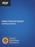 Indian Financial System: DCOM304/DCOM503