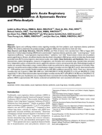 Mortality in Pediatric Acute Respiratory Distress Syndrome: A Systematic Review and Meta-Analysis