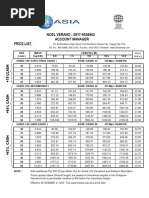 NOEL VERANO: 0917-8536952 Account Manager: Price List