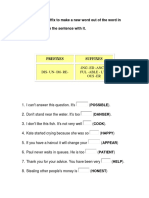 Prefix and Suffix New Word