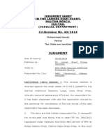 Judgment: Judgment Sheet in The Lahore High Court, Multan Bench, Multan. (Judicial Department) CRL - Revision No. 43/2014