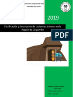 Clasificación y Descripcion de Las Faenas Mineras en La Region de Coquimbo