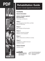 Rehabilitation Guide: Anterior Cruciate Ligament Reconstruction