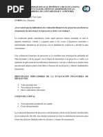 Indicadores de Evaluación Financiera de Proyectos