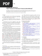 Vapor Pressure of Petroleum Products (Reid Method) : Standard Test Method For