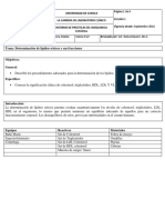 Determinación de Lípidos Séricos 