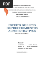 Escrito de Inicio de Procedimiento Administrativo