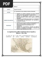 La Organización Política Territorial: Nueva España y México, 1786-1835