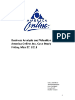 Business Analysis and Valuation America Online, Inc. Case Study Friday, May 27, 2011