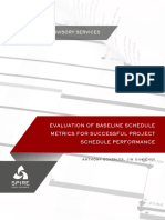 Evaluation of Baseline Schedule Metrics Final 1