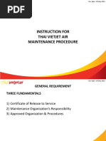 Instruction For Line Maintenance Procedure