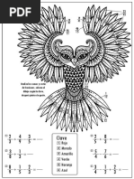 Suma y Resta Fracciones Colorear 2019