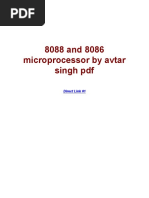 8088 and 8086 Microprocessor by Avtar Singh PDF