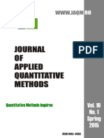 Journal of Applied Quantitative Methods