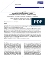 Anxiety Disorders Among Adolescents Referred To General Psychiatry For Multiple Causes: Clinical Presentation, Prevalence, and Comorbidity