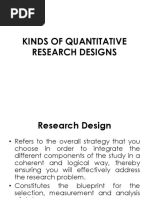 Kinds of Quantitative Research Designs