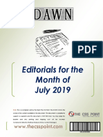 Monthly DAWN Editorials July 2019