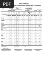 School Form 6 (SF6) Summarized Report On Promotion and Learning Progress & Achievement