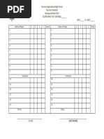 San Jose Agricultural High School San Jose Romblon Intramural Meet 2014 Score Sheet For Softball: - UNIT: - vs. UNIT