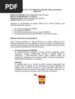 Trabajo Práctico No. 2 "Procedimiento de Gestión Interna de Residuos Peligrosos"