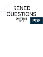 Gened Questions: 20 Items