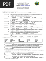 1 Quarter Exam, SY 2018-2019: Computer System Servicing