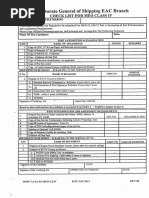 Checklist of MEO Class IV