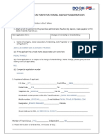 Application Form For Travel Agency Registration