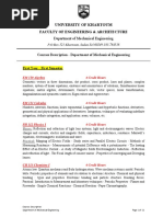 Courses Description - Department of Mechanical Engineering - University of Khartoum