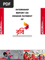 Internship Report On Vendor Payment OF