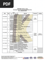 ITINERARY Jakarta - Seoul Kemanaja Travel (Overseas Backpacking Tour) WA: +6282225744470 Time Agenda Transport Lodging S E