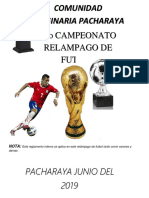 9no Campeonato Relampago de Futbol: Pacharaya Junio Del 2019