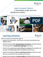 BU1108 - Managing Consumer Markets: Module 6 - Service Environment: People, Processes and Physical Evidence