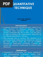 Quantitative Technique: Cesar "Pong" Mabbagu SB Member