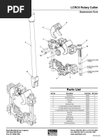 LCRC4 Rotary Cutter: Parts List