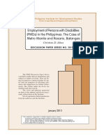 Employment of Persons With Disabilities (PWDS) in The Philippines: The Case of Metro Manila and Rosario, Batangas