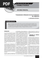 Tratamiento Tributario de Los Traspasos de Negocios