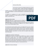 CONCEPTO La Legitimación Procesal, de Causa, Activa y Pasiva