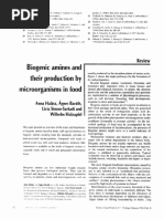 Biogenic Amines and Their Production by Microorganisms in Food