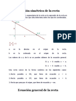 Ecuación Simétrica de La Recta